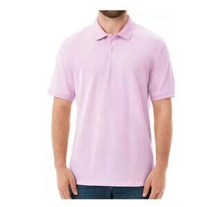 NEW Member's Mark Men's Stretch Pique Polo Pink Small